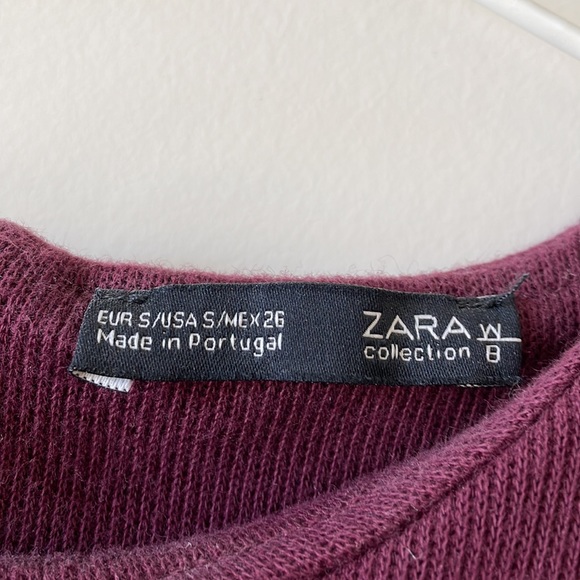 Zara fitted dress in dark wine red - Picture 3 of 3